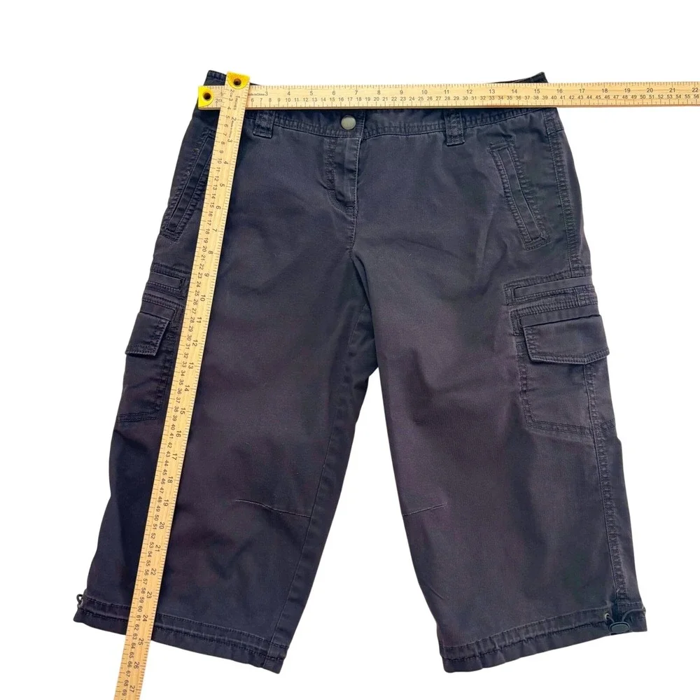 LOFT Marissa Gorpcore Y2k Utility Earthy‎ Brown Cargo Bermuda Short Bungee Hem 6
